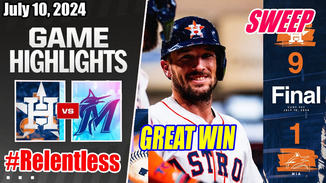 Astros vs Marlins (7/10/24) Full Game Highlights | Astros BEST GAME EVER ❤️‍🔥