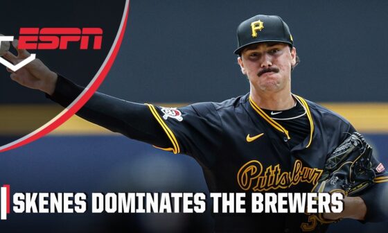 Paul Skenes pitches 7 NO-HIT innings with 11 K’s vs. Brewers [HIGHLIGHTS] | ESPN MLB