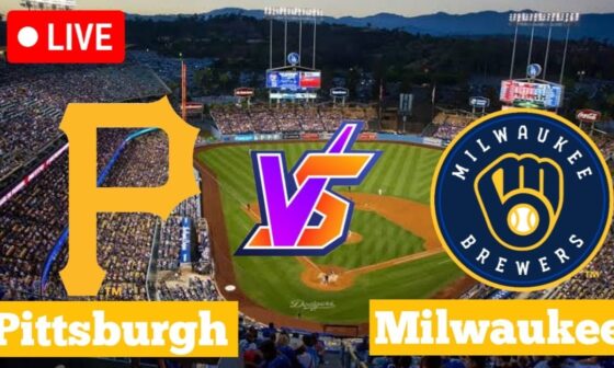 🔴LIVE : Milwaukee Brewers Vs Pittsburgh Pirates Match | Major League Baseball | Baseball Live Score