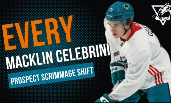 TEAL TAPE | Every Macklin Celebrini shift in the 2024 San Jose Sharks Prospect Scrimmage