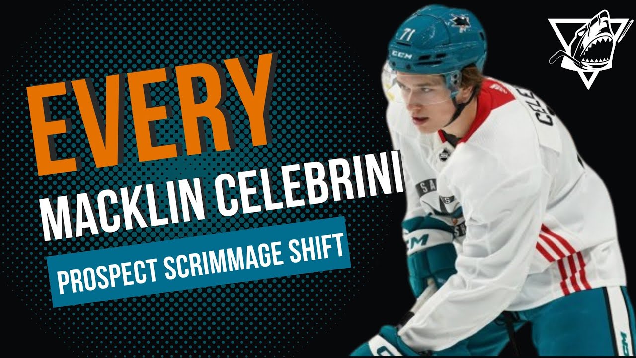 TEAL TAPE | Every Macklin Celebrini shift in the 2024 San Jose Sharks Prospect Scrimmage