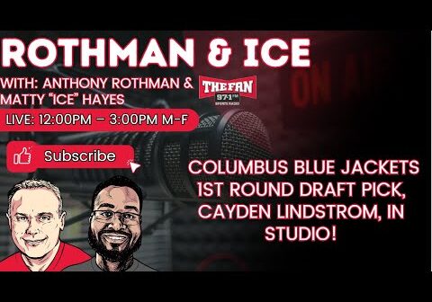 COLUMBUS BLUE JACKETS 1ST ROUND DRAFT PICK, CAYDEN LINDSTROM, IN STUDIO WITH ROTHMAN AND ICE