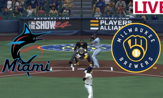 🔴LIVE 🔴  Miami Marlins VS Milwaukee Brewers / July 26/ MLB the show 2024