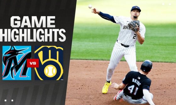 Marlins vs. Brewers Game Highlights (7/27/24) | MLB Highlights