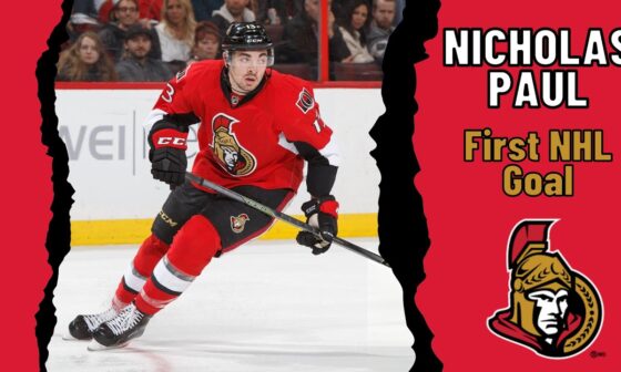 Nicholas Paul #13 (Ottawa Senators) first NHL goal Feb 23, 2016 (Classic NHL)