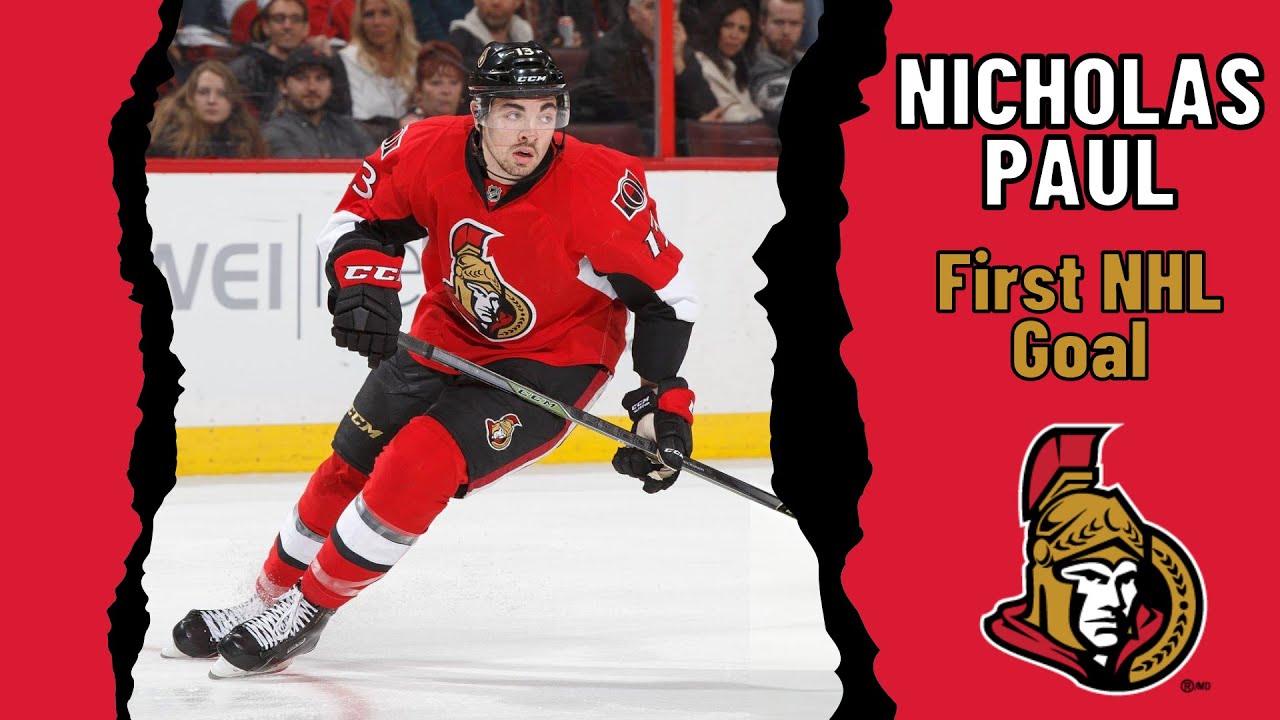 Nicholas Paul #13 (Ottawa Senators) first NHL goal Feb 23, 2016 (Classic NHL)