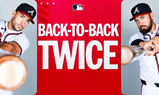 Not once, but TWICE Matt Olson and Travis d'Arnaud went back-to-back for the Braves! 🤯