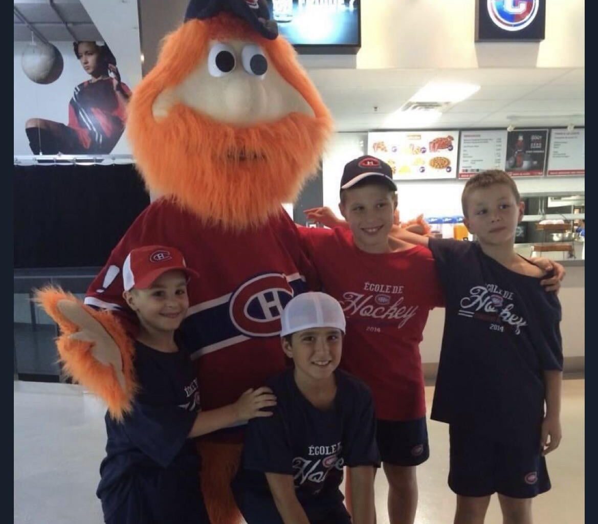 Juraj Slafkovsky’s 10 year friendiversary with Youppi, looks like he was always destined to be with the Habs