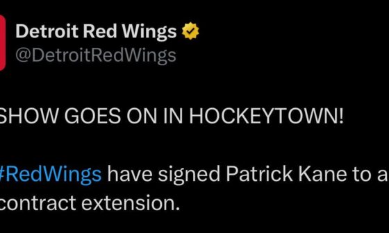 BREAKING: Patrick Kane signs with Detroit