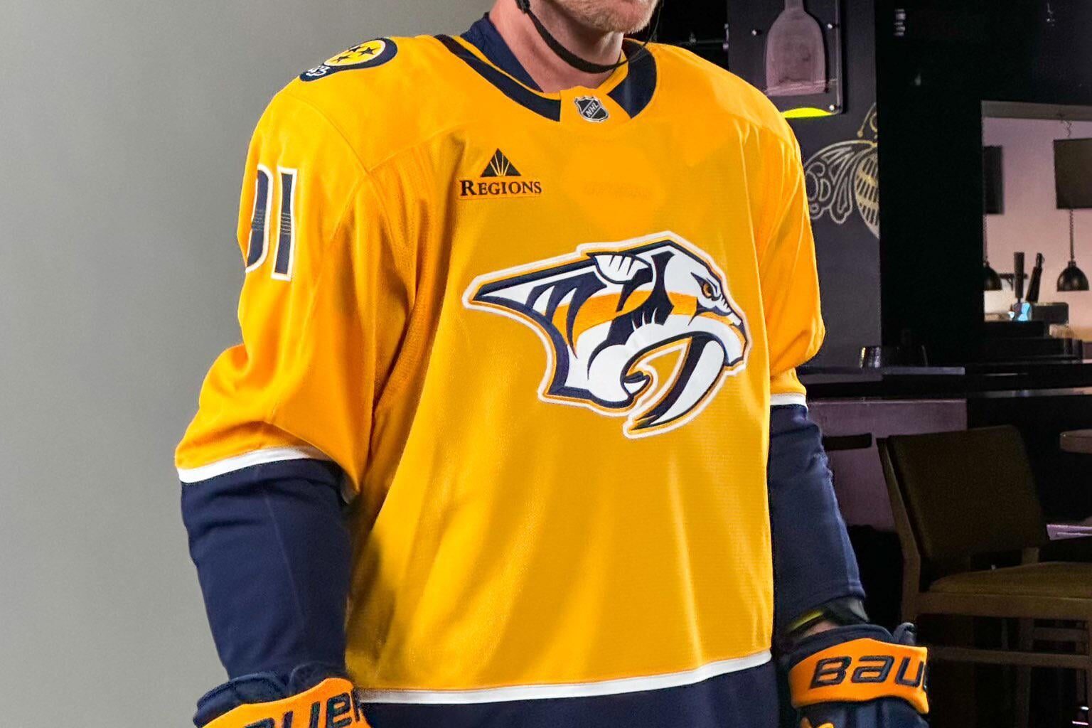 Steven Stamkos wearing Nashville’s uniform for the first time…