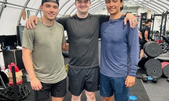 Nick Suzuki training with his brother Ryan