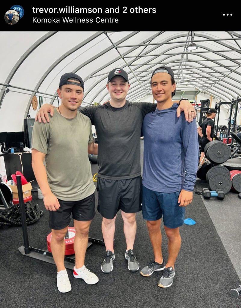 Nick Suzuki training with his brother Ryan