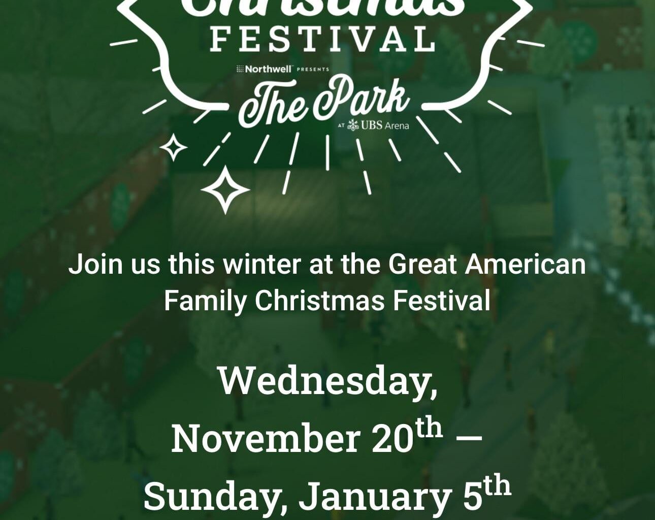 Christmas Festival @ The Park at UBS Arena 🎄