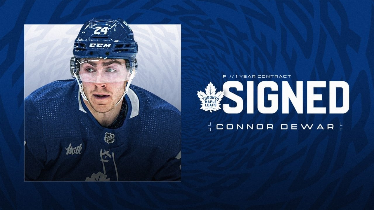 Maple Leafs Sign Forward Connor Dewar