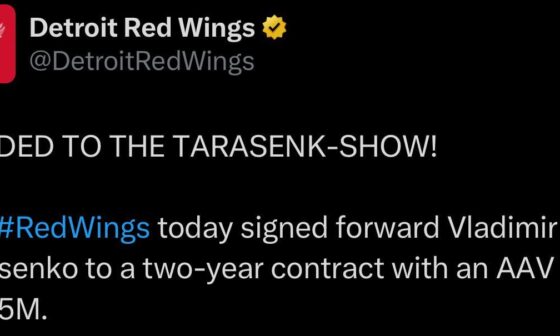 Detroit signs Vladimir Tarasenko