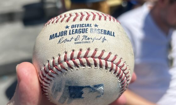 Eric Haase foul ball…right before his two run homer! Gave it to a kid!