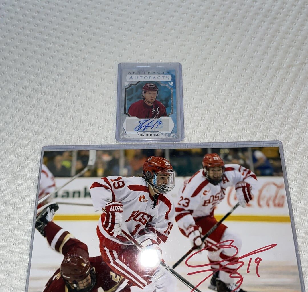 clayton keller + shane doan autographs ! (continuing to downsize my coyotes collection)