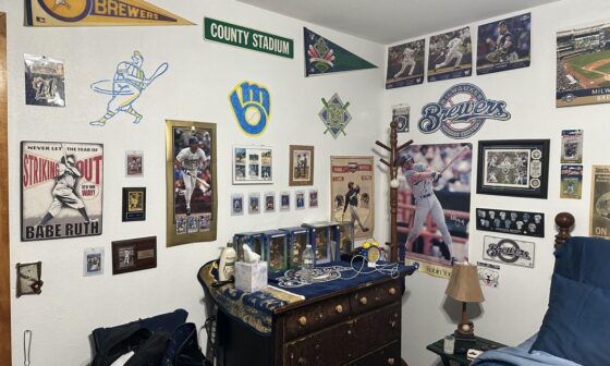 My teenage bedroom has been converted to a Brewers shrine :)