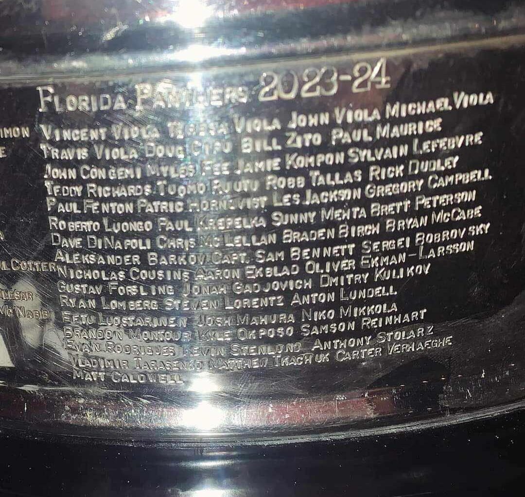 The 2023-24 Florida Panthers have been etched in the Stanley Cup