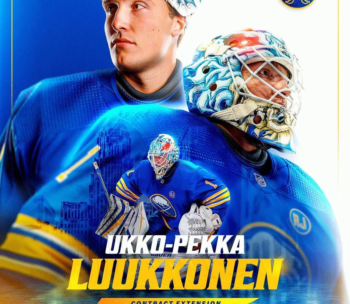 Sabres sign Ukko-Pekka Luukkonen to a 5X4.75