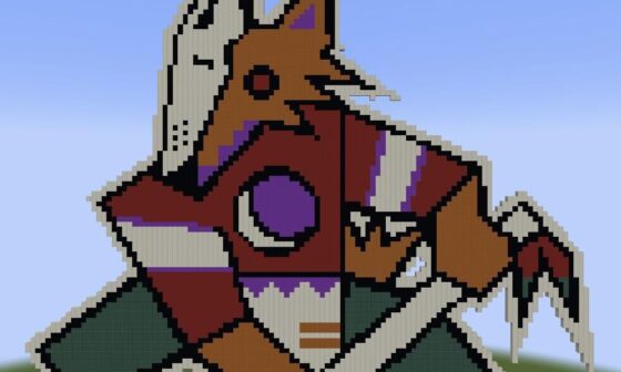 fully completed kachina logo in minecraft