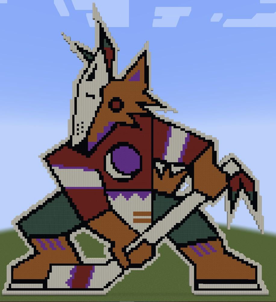 fully completed kachina logo in minecraft