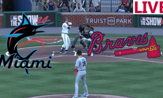 🔴LIVE MLB🔴 Miami Marlins  VS Atlanta Braves/August 01 / /MLB THE SHOW 2024