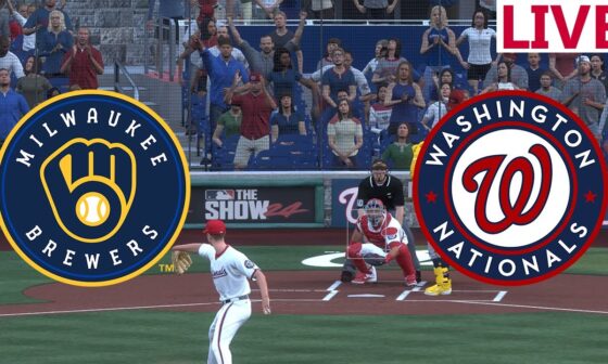 🔴LIVE MLB🔴 Milwaukee Brewers  VS Washington Nationals/August 02/ /MLB THE SHOW 2024