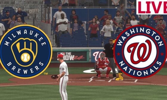 🔴LIVE Baseball🔴 Milwaukee Brewers  VS Washington Nationals/August 04/ /MLB THE SHOW 2024