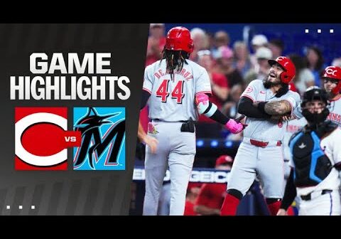 Reds vs. Marlins Game Highlights (8/5/24) | MLB Highlights