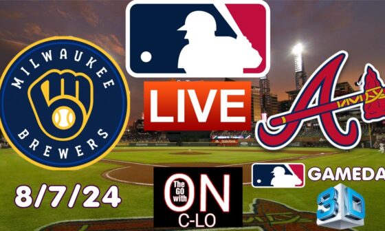 🔴Atlanta Braves Vs. Milwaukee Brewers. Live MLB Baseball. Live Play-by-play, 3D Presentation & More!