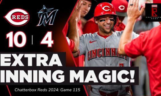 Cincinnati Reds Extra Inning Magic Leads to Series Win at Miami Marlins | Chatterbox Reds | Game 115