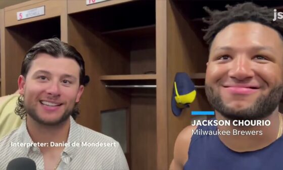 Jackson Chourio reacts to first multi-homer game in Brewers' big win vs Braves