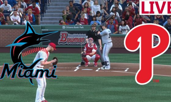 🔴LIVE🔴Miami Marlins VS Philadelphia Phillies  /August 13/ Mlb the show 24