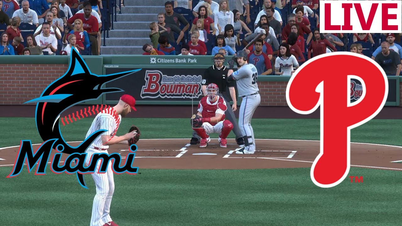 🔴LIVE🔴Miami Marlins VS Philadelphia Phillies  /August 13/ Mlb the show 24