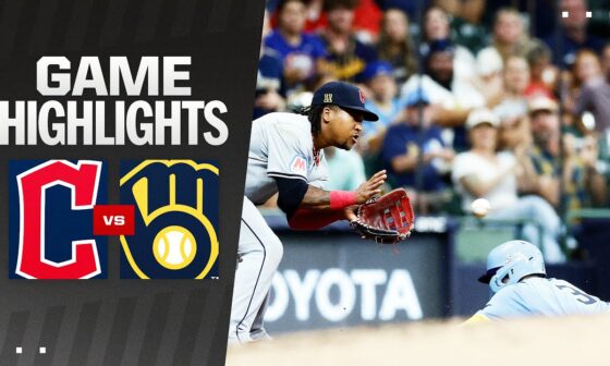 Guardians vs. Brewers Game Highlights (8/16/24) | MLB Highlights