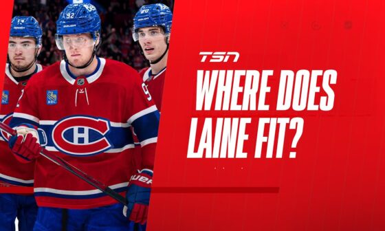 Where does Laine fit in the Canadiens roster?