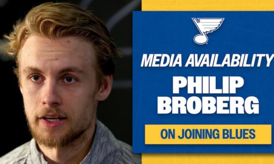 Philip Broberg on joining the St. Louis Blues