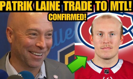 BREAKING NEWS: PATRIK LAINE TRADED TO MONTREAL CANADIENS INITIAL TRADE REACTION (1) HABS FLEECE CBJ