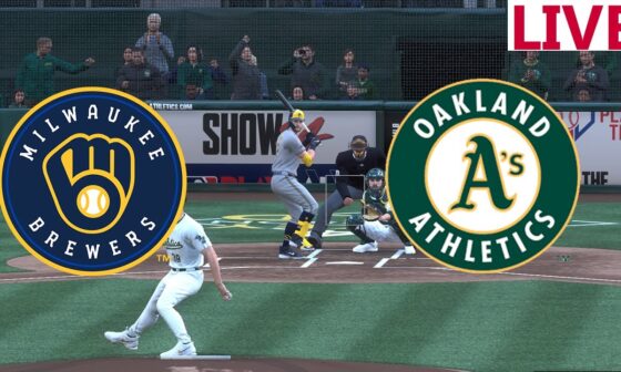 🔴LIVE Baseball🔴 Milwaukee Brewers  VS Oakland Athletics /August 25/MLB THE SHOW 2024