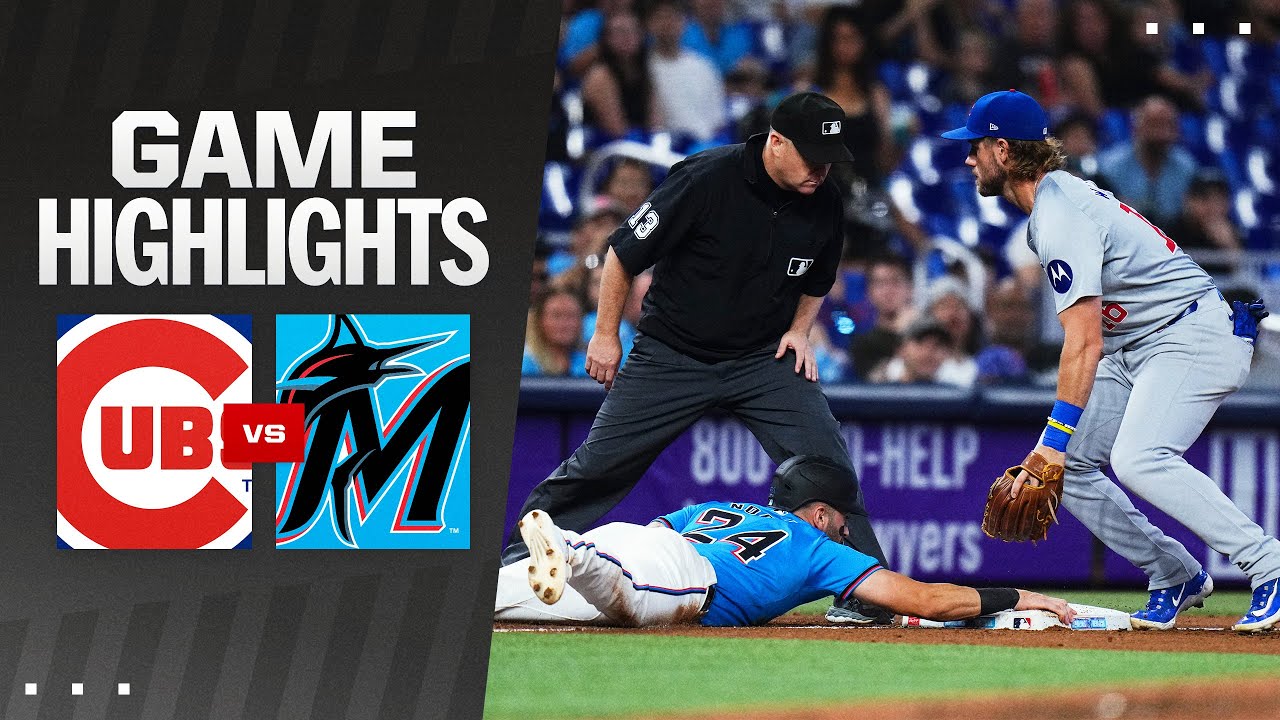 Cubs vs. Marlins Game Highlights (8/25/24) | MLB Highlights