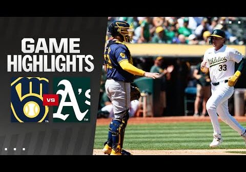 Brewers vs. A's Game Highlights (8/25/24) | MLB Highlights