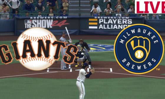 🔴LIVE Baseball🔴 San Francisco Giants VS Milwaukee Brewers/August 27/ MLB THE SHOW 24