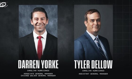 Canes Hire Tyler Dellow as Assistant General Manager [and Darren Yorke has been promoted to AGM + GM of Chicago Wolves]