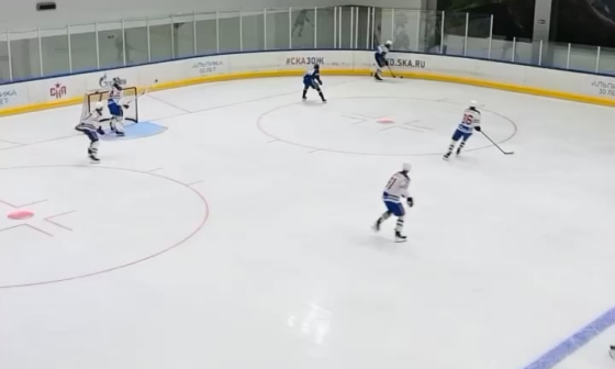 Ivan Demidov opened the scoring today in an SKA intrasquad game with this sweet snipe