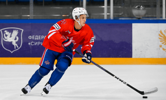 Ivan Demidov back on the ice at SKA training camp