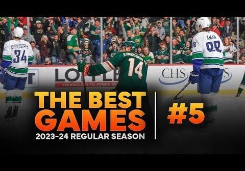 NHL released the full game of the 10-7 win over Vancouver.  Ranked #5 of Best Regular Season games for 23-24