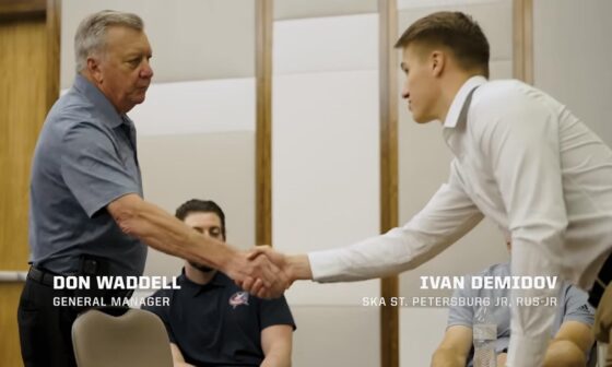 Ivan Demidov appears in the CBJ behind the scenes NHL Draft video, he was one of the players they interviewed