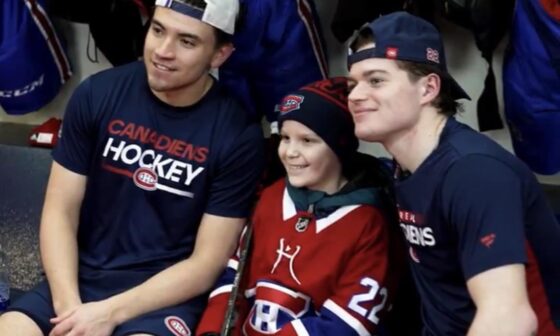 Rest in peace to little Leo Tremblay, a young Habs fan who recently died from cancer. He was 10 years old.