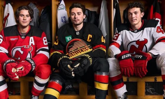 Hughes bros officially revealed as NHL25 cover stars